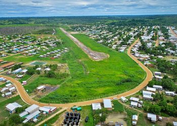 Vista aérea do município de Jordão, no Acre, feita nesta terça-feira, 26, pelo multimídia Rafael Dias