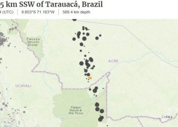 Terremoto de 5,9 de magnitude é registrado em Tarauacá