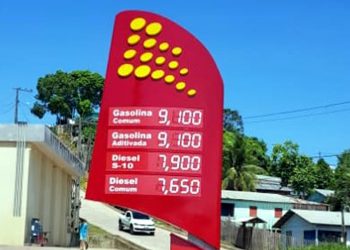 Preço do litro da gasolina no interior do Acre chega a R$ 9,10