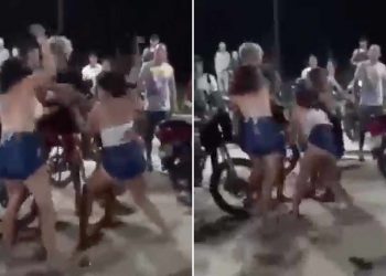 Mulheres se travam na porrada em posto de gasolina de Cruzeiro do Sul