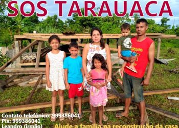 Tarauacá: mecânico e família pedem ajuda para reconstrução de casa destruída, após ventania