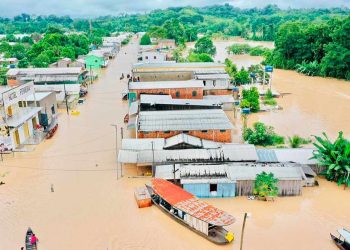 Rio Jordão apresenta sinal de vazante na manhã desta segunda-feira