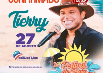 Decisão liminar determina suspensão de show do artista Tierry, em Boca do Acre