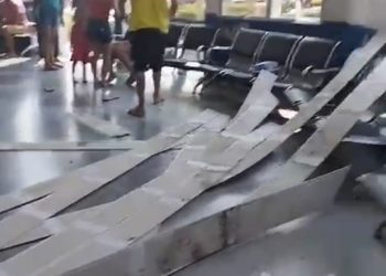 Forro de hospital de Tarauacá cai em cima de pacientes