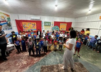 Envira: Educação e Saúde promovem ação de higiene bucal com alunos da Escola Canto da Alegria