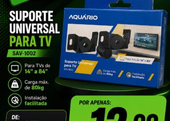 Imperdível! Suporte universal para TV por apenas R$ 12,99 na Loja César Melo, em Tarauacá