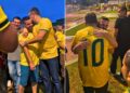 Alan Rick assiste jogo ao lado de Rodrigo Damasceno durante agenda em Tarauacá