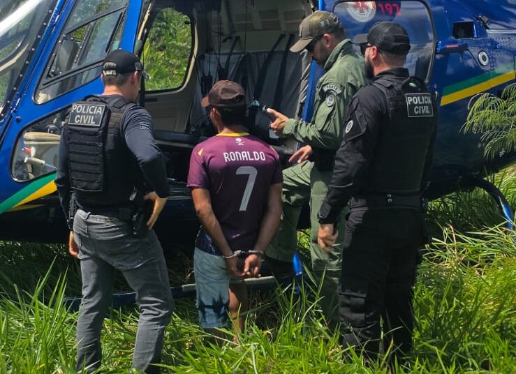 Ação conjunta da Polícia Civil e Ciopaer resulta na prisão de procurado por estupro na zona rural de Feijó