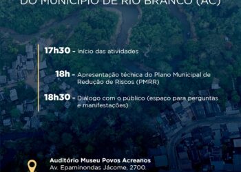 Rio Branco (AC) recebe, nesta quarta-feira (5/08), audiência pública sobre áreas de risco geológico
