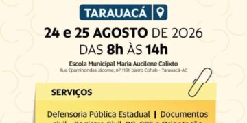 TJAC promove Mutirão PopRuaJud no município de Tarauacá nos dias 24 e 25