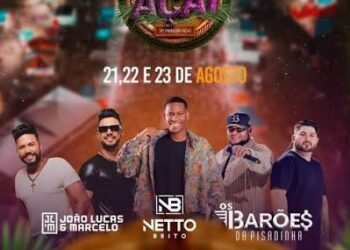 Maior festival do Acre: Festival do Açaí 2026 confirma Barões da Pisadinha, João Lucas & Marcelo e Netto Brito em Feijó