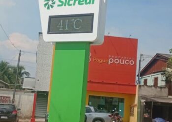 Tarauacá ferve: relógio registra impressionantes 41°C no centro da cidade