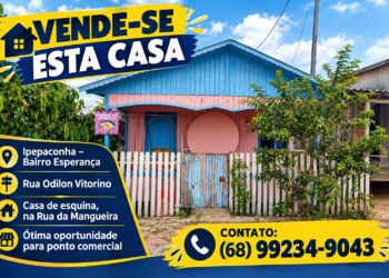 Vende-se casa no bairro Ipepaconha, em Tarauacá