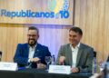 “Quem venceu foi a mudança”, afirma Flávio Bolsonaro ao lado de Alan Rick em Brasília
