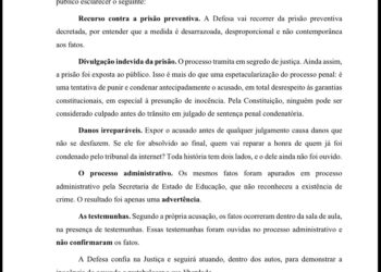Defesa de professor investigado em Jordão anuncia recurso contra prisão preventiva e questiona necessidade da medida