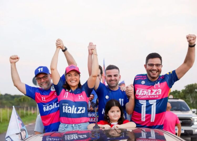 Mega carreata com Mailza ganha as ruas de Tarauacá na reta final da campanha